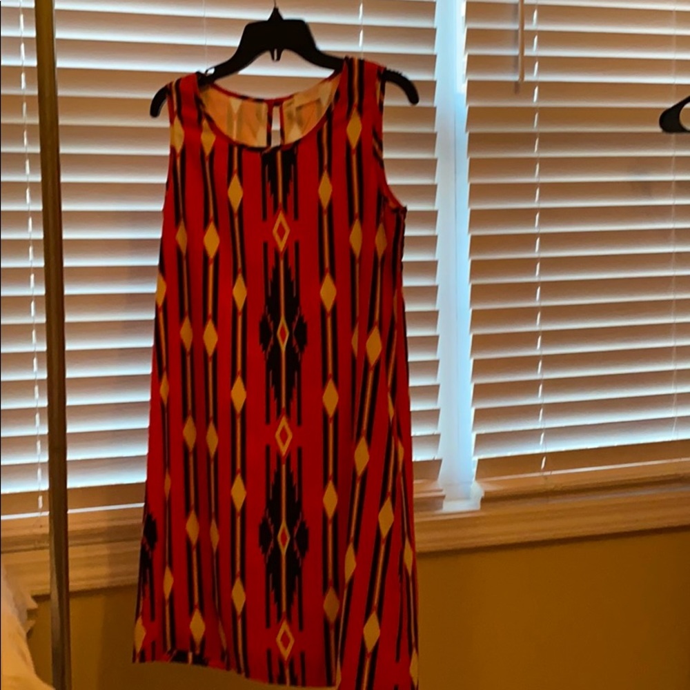 Peach love patterned dress